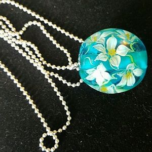Glass ball necklace